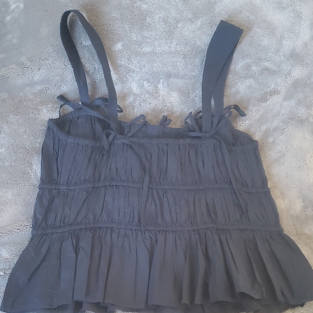 NWOT ULLA JOHNSONLU TIE-FRONT TANK TOP ,SZ:10 - Picture 6 of 14